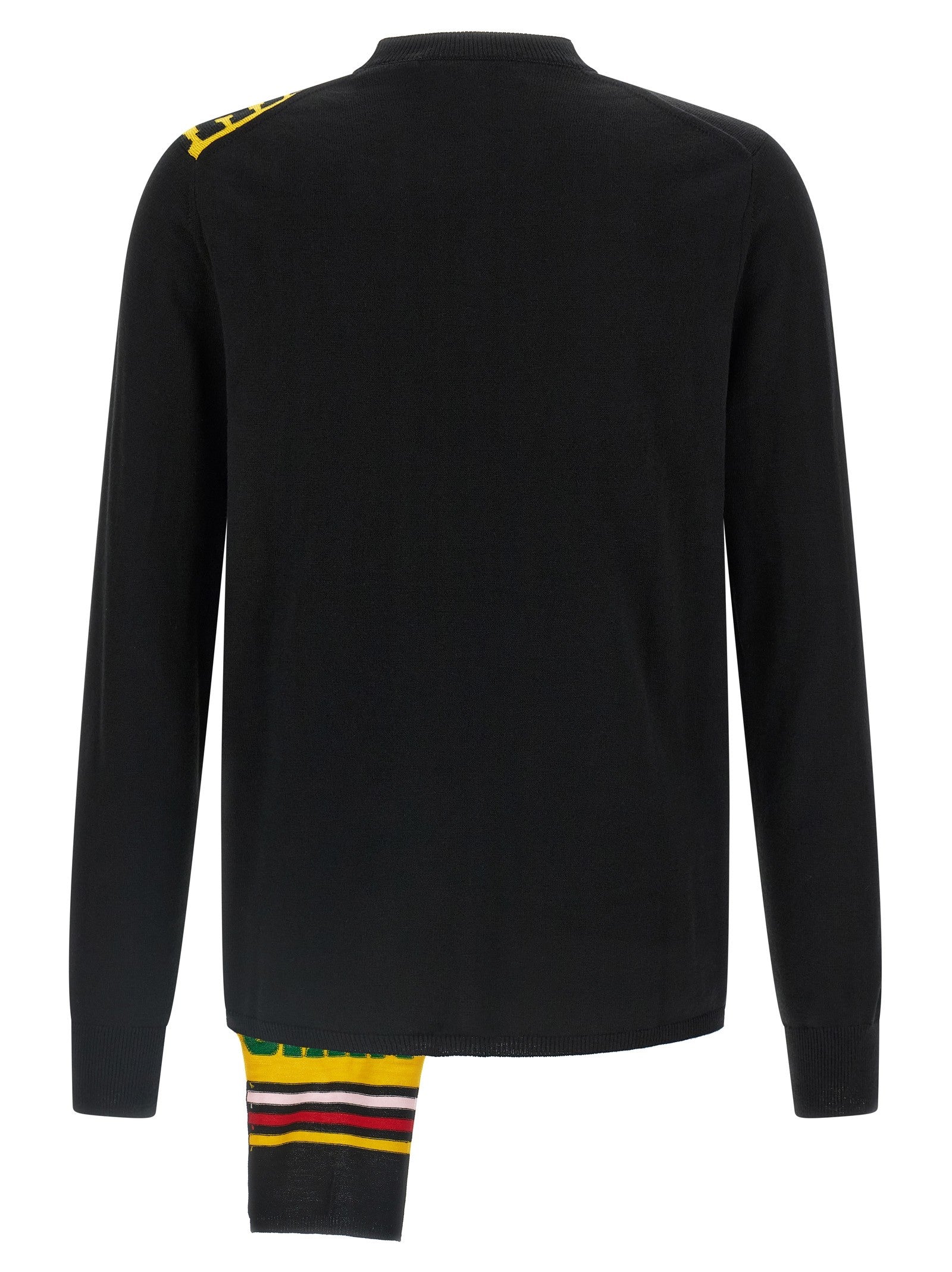 Comme Des Garcons Shirt Intarsia Sweater Black