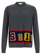 Comme Des Garcons Shirt Intarsia Sweater Grey