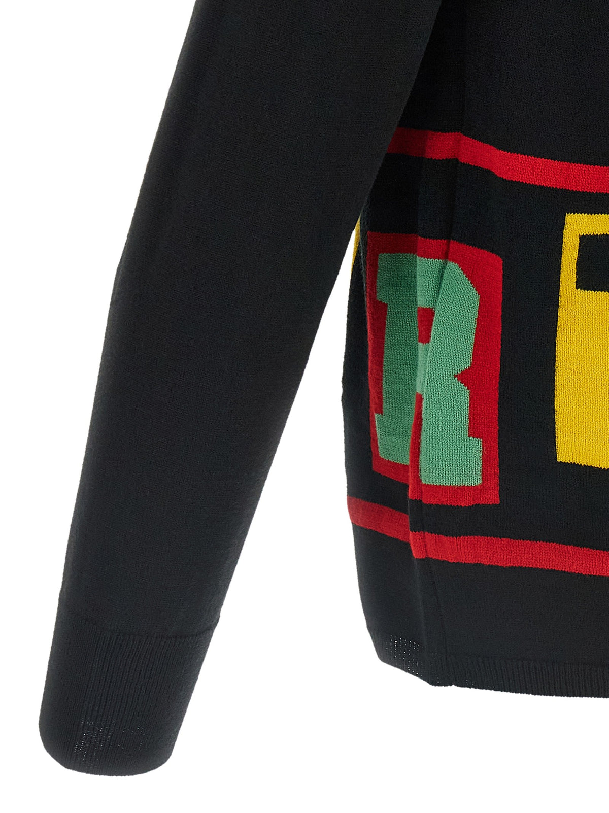 Comme Des Garcons Shirt Intarsia Sweater Black, view 4