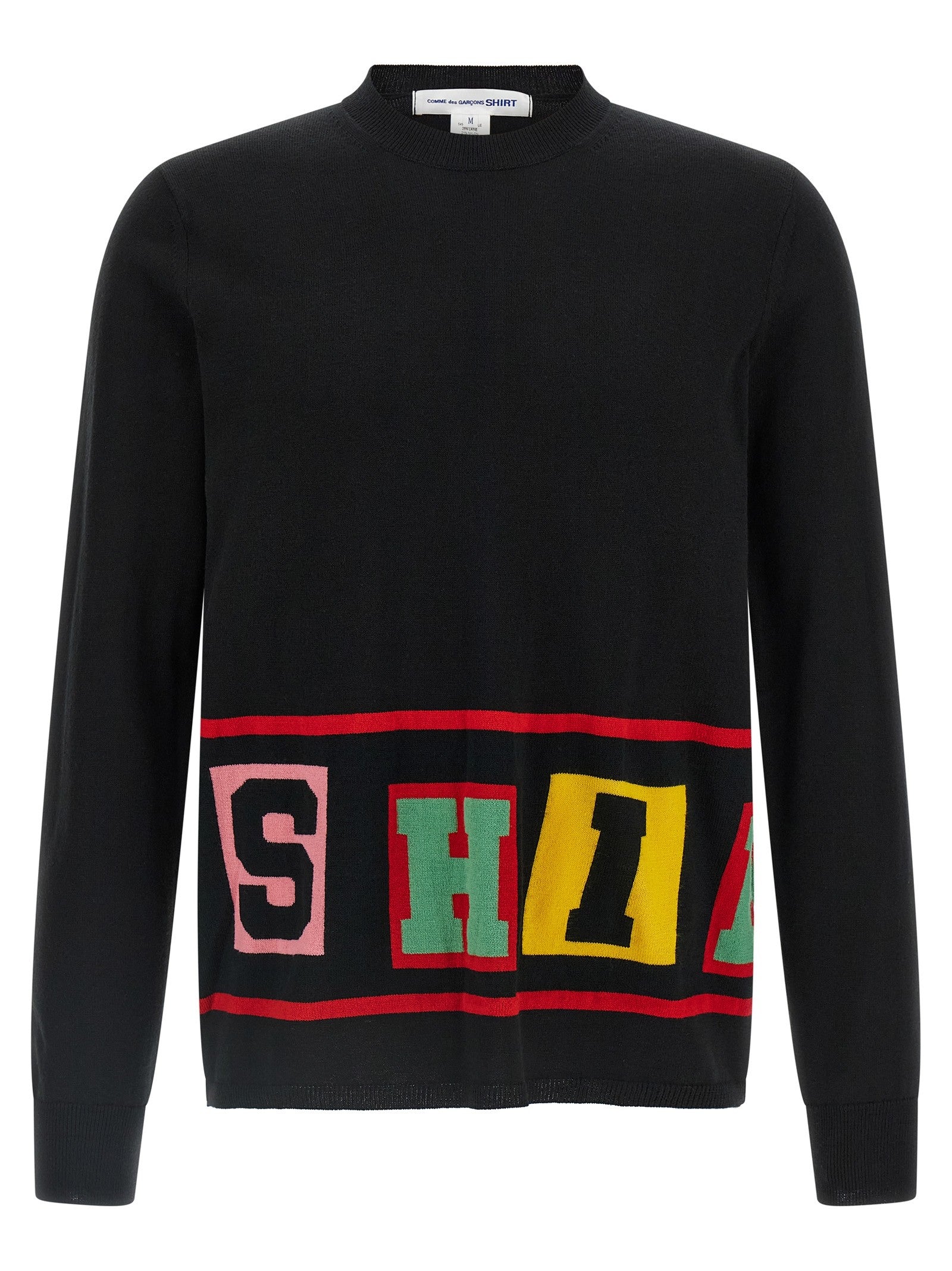 Comme Des Garcons Shirt Intarsia Sweater Black