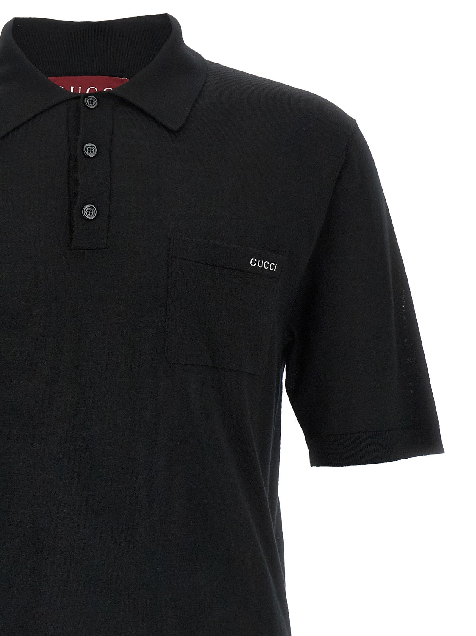 Gucci Intarsio Gucci Polo Shirt Black