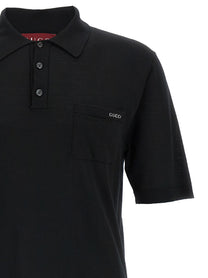 Gucci Intarsio Gucci Polo Shirt Black