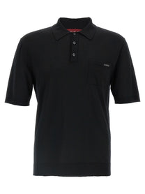 Gucci Intarsio Gucci Polo Shirt Black