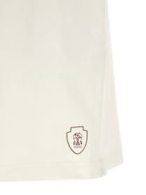 Brunello Cucinelli Interlock Cotton Bermuda Shorts White