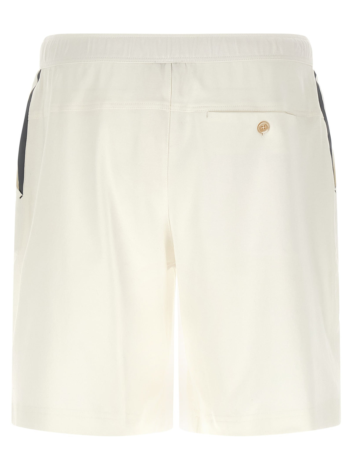 Brunello Cucinelli Interlock Cotton Bermuda Shorts White, view 2