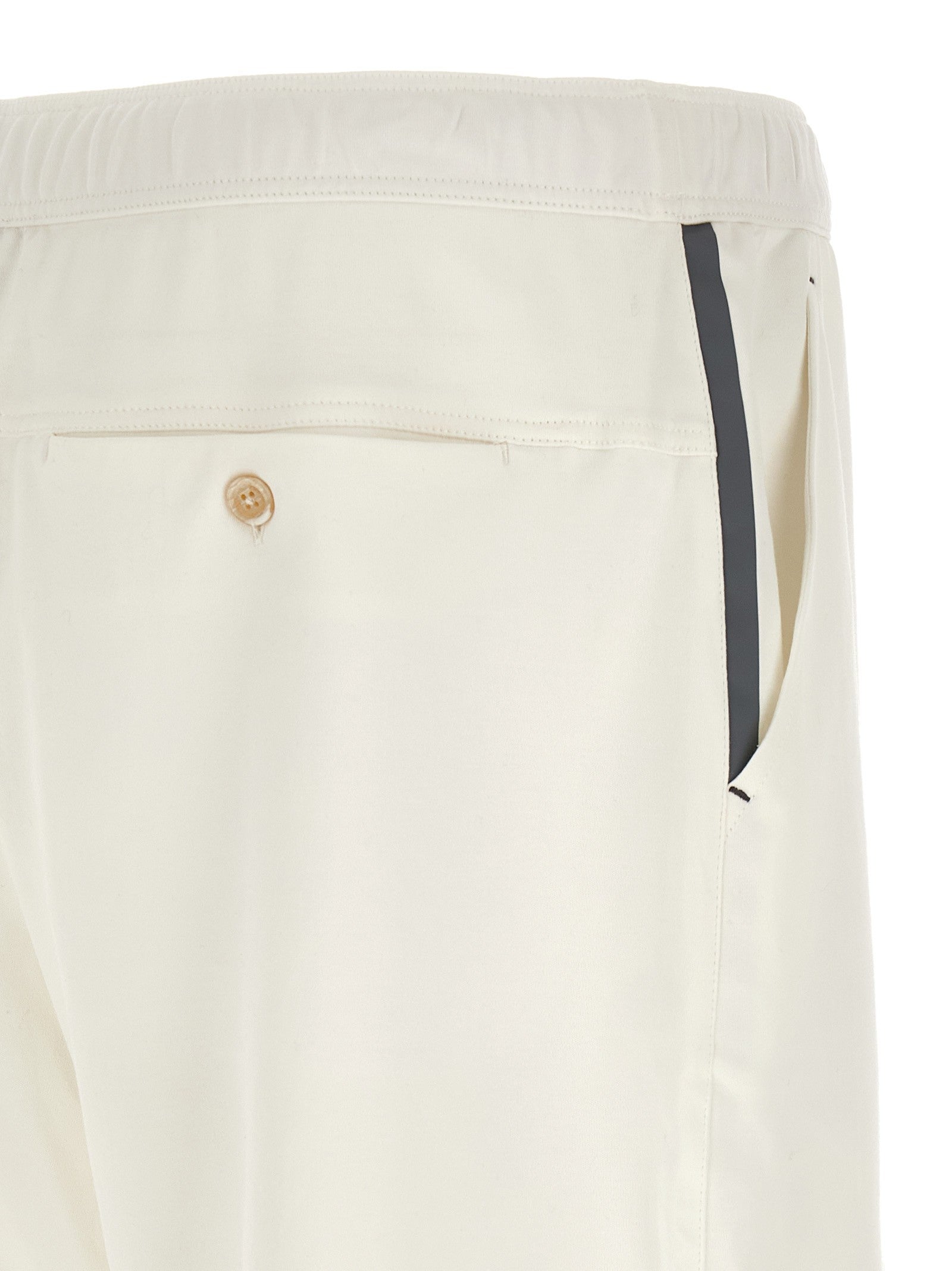 Brunello Cucinelli Interlock Cotton Bermuda Shorts White