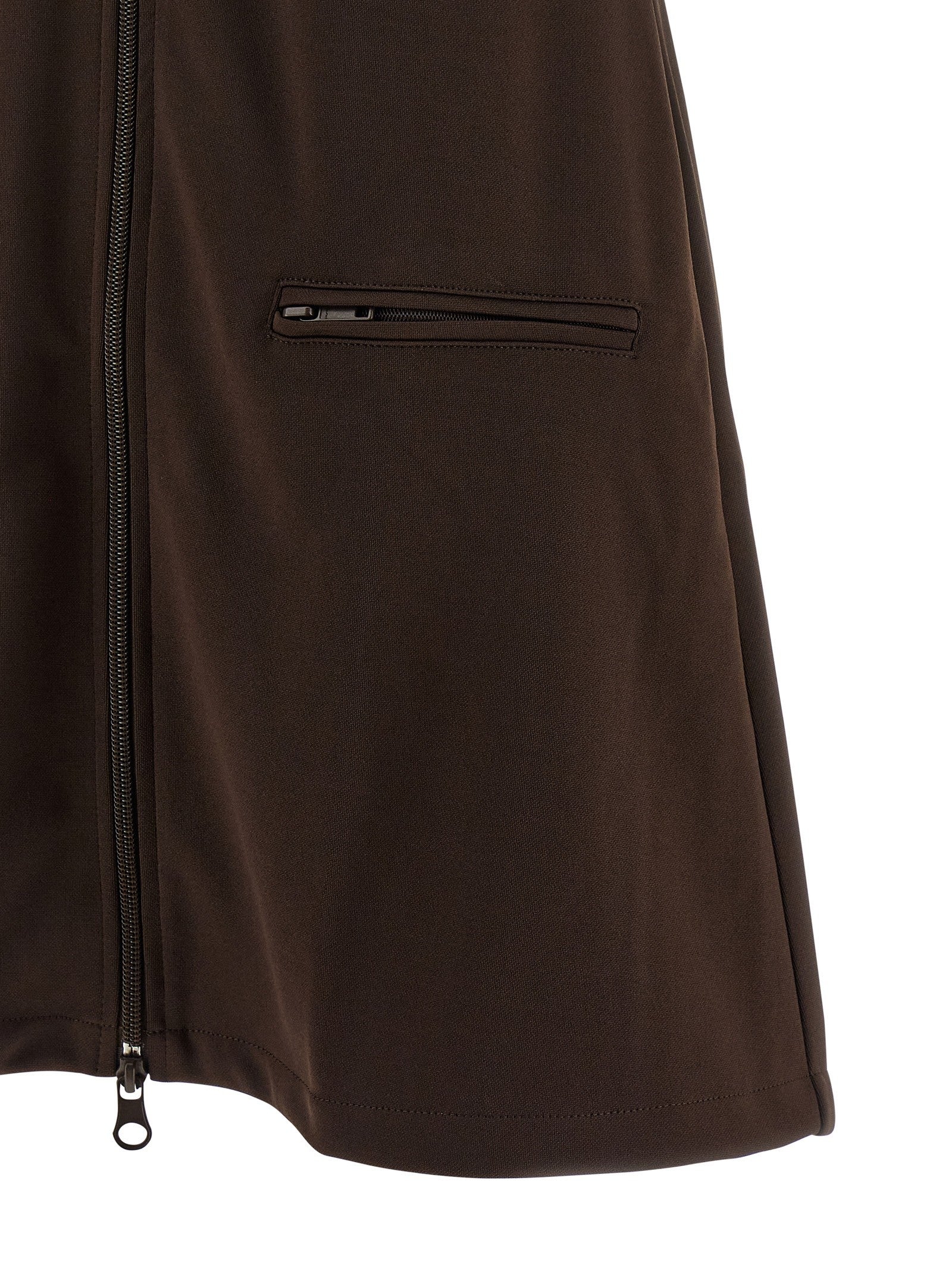 courrèges Interlock Tracksuit Mini Dress Brown