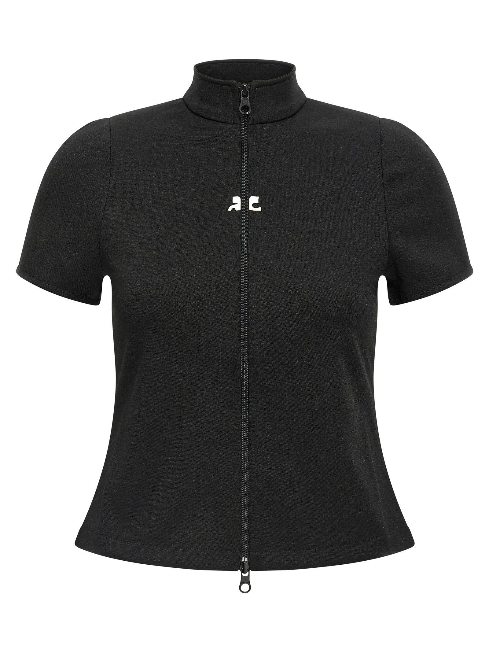 courrèges Interlock Zipped Top Black