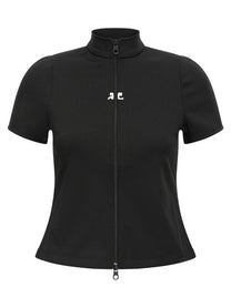 courrèges Interlock Zipped Top Black