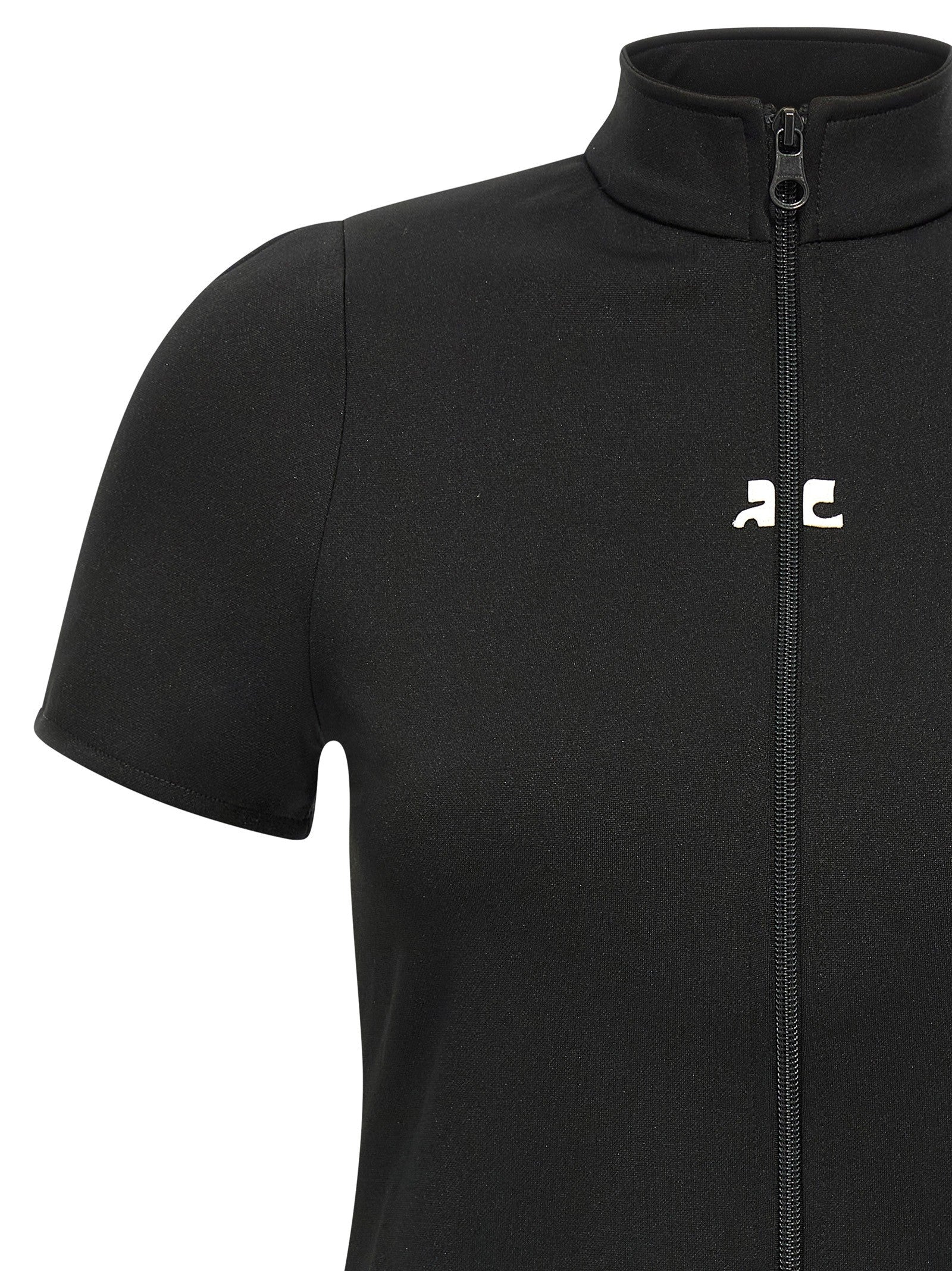 courrèges Interlock Zipped Top Black
