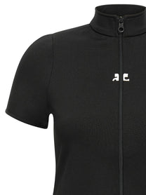 courrèges Interlock Zipped Top Black