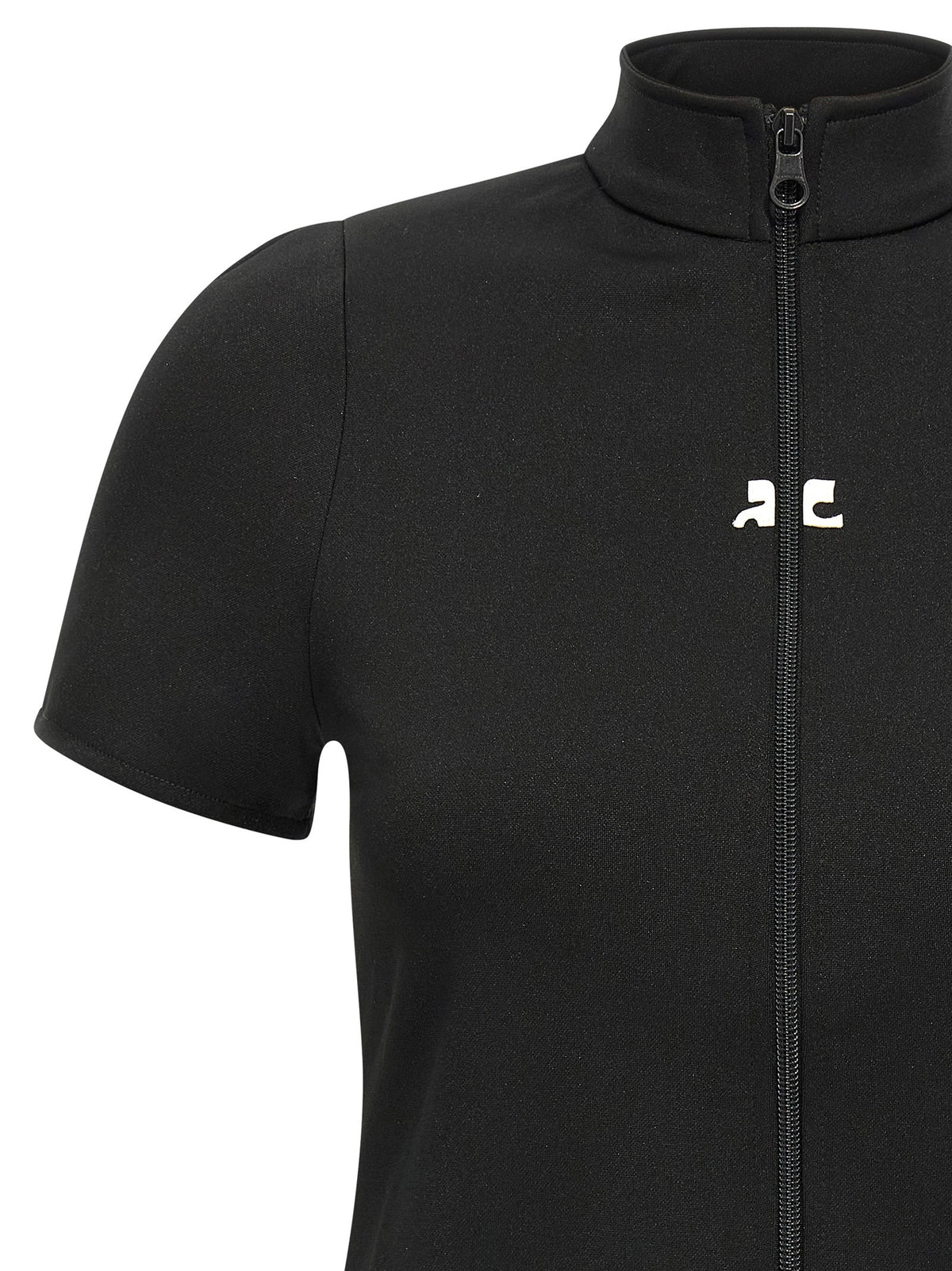 courrèges Interlock Zipped Top Black, view 3