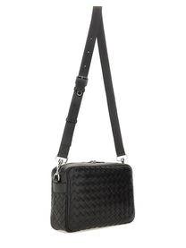 Bottega Veneta Unisex Intracciated Room Bag Black