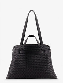 Bottega Veneta Men's Intreccio Leather Shoulder Bag Black