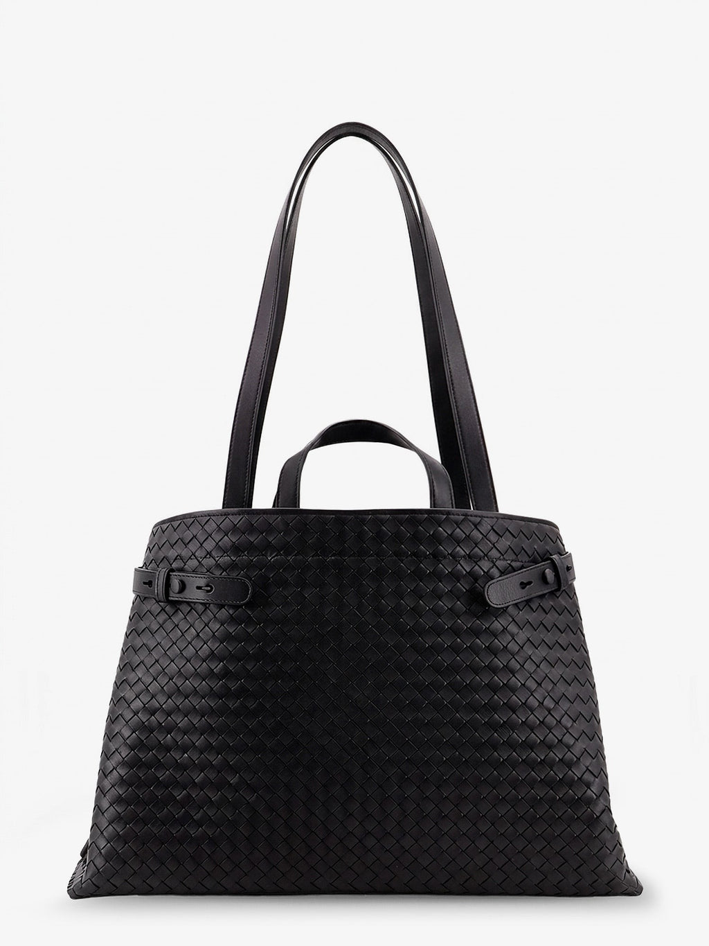 Bottega Veneta Men's Intreccio Leather Shoulder Bag Black