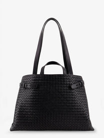 Bottega Veneta Men's Intreccio Leather Shoulder Bag Black