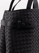Bottega Veneta Men's Intreccio Leather Shoulder Bag Black