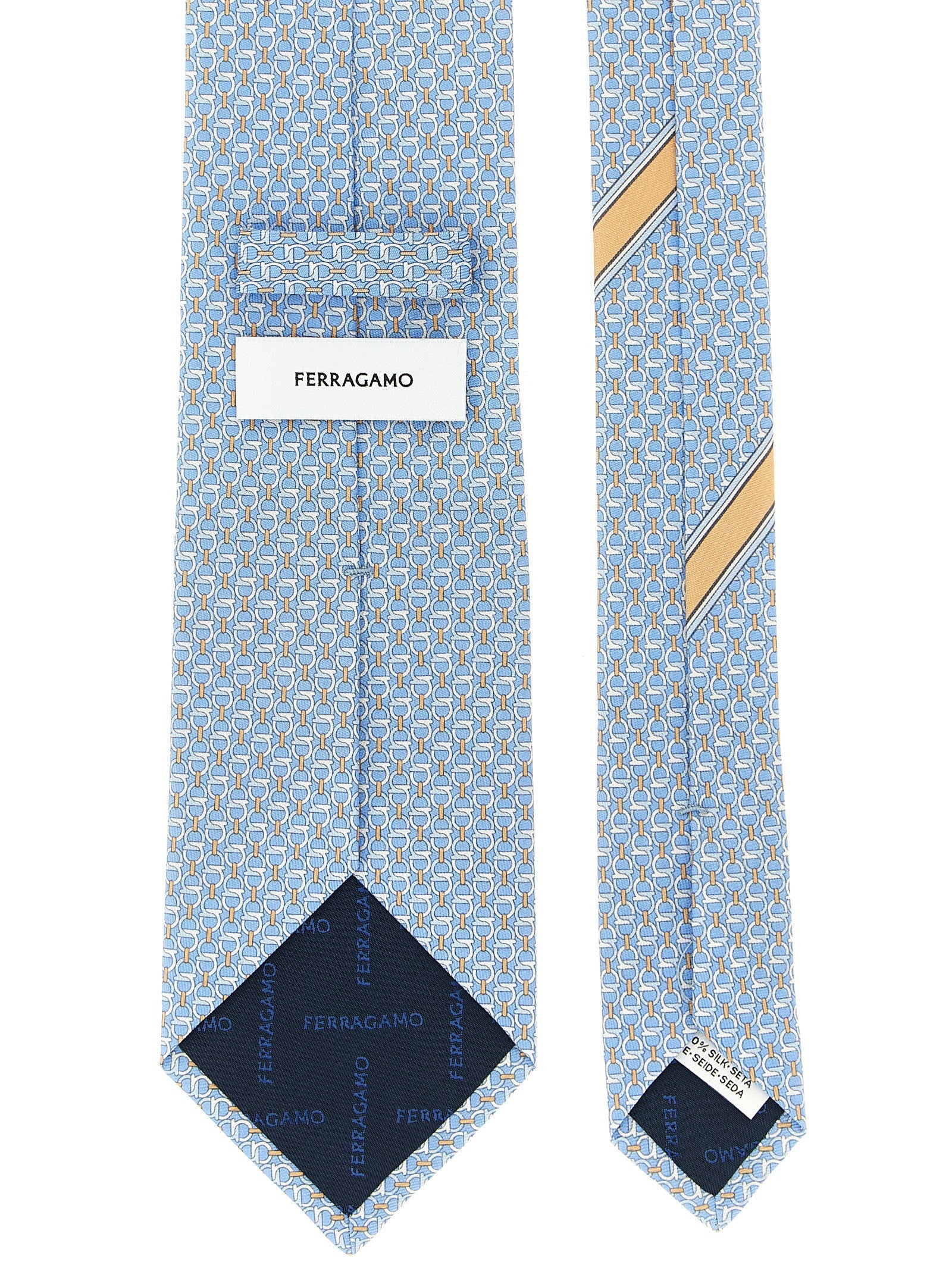 Ferragamo Intreccio Tie Blue