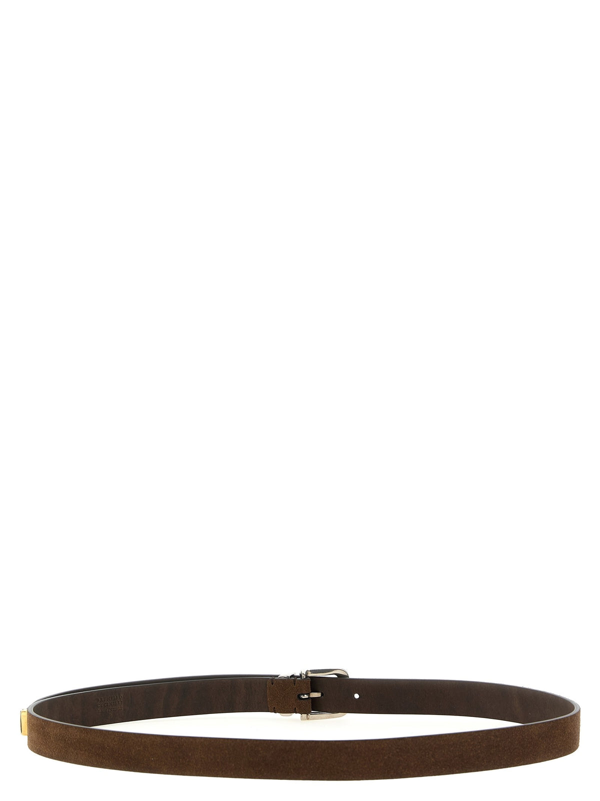 Brunello Cucinelli Inverted Leather Belt Brown, view 2