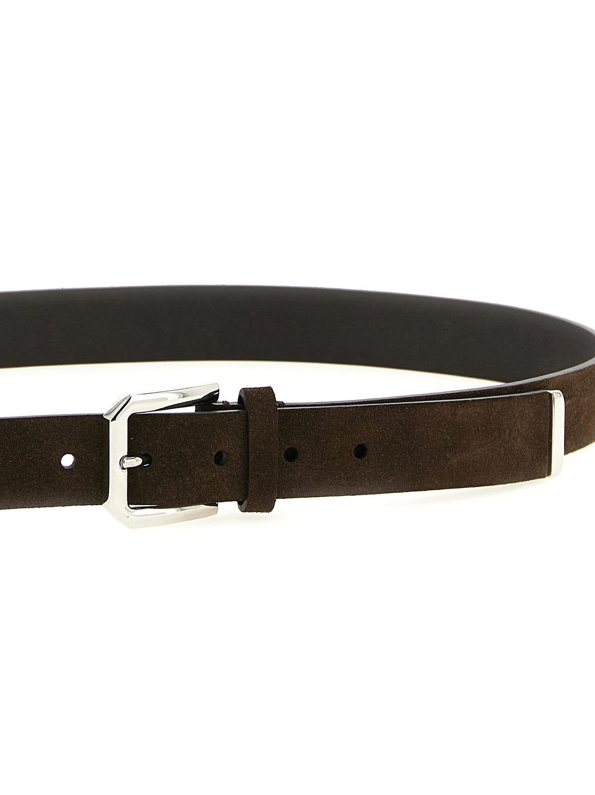 Brunello Cucinelli Inverted Leather Belt Brown, view 3