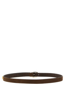 Brunello Cucinelli Inverted Leather Belt Brown