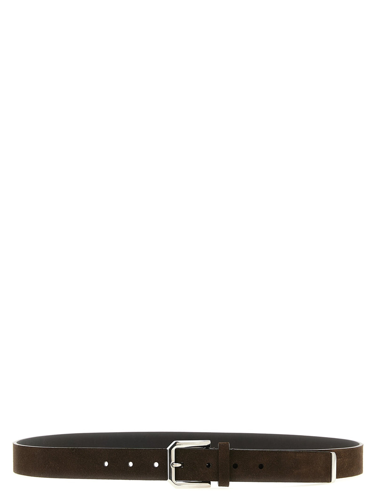Brunello Cucinelli Inverted Leather Belt Brown