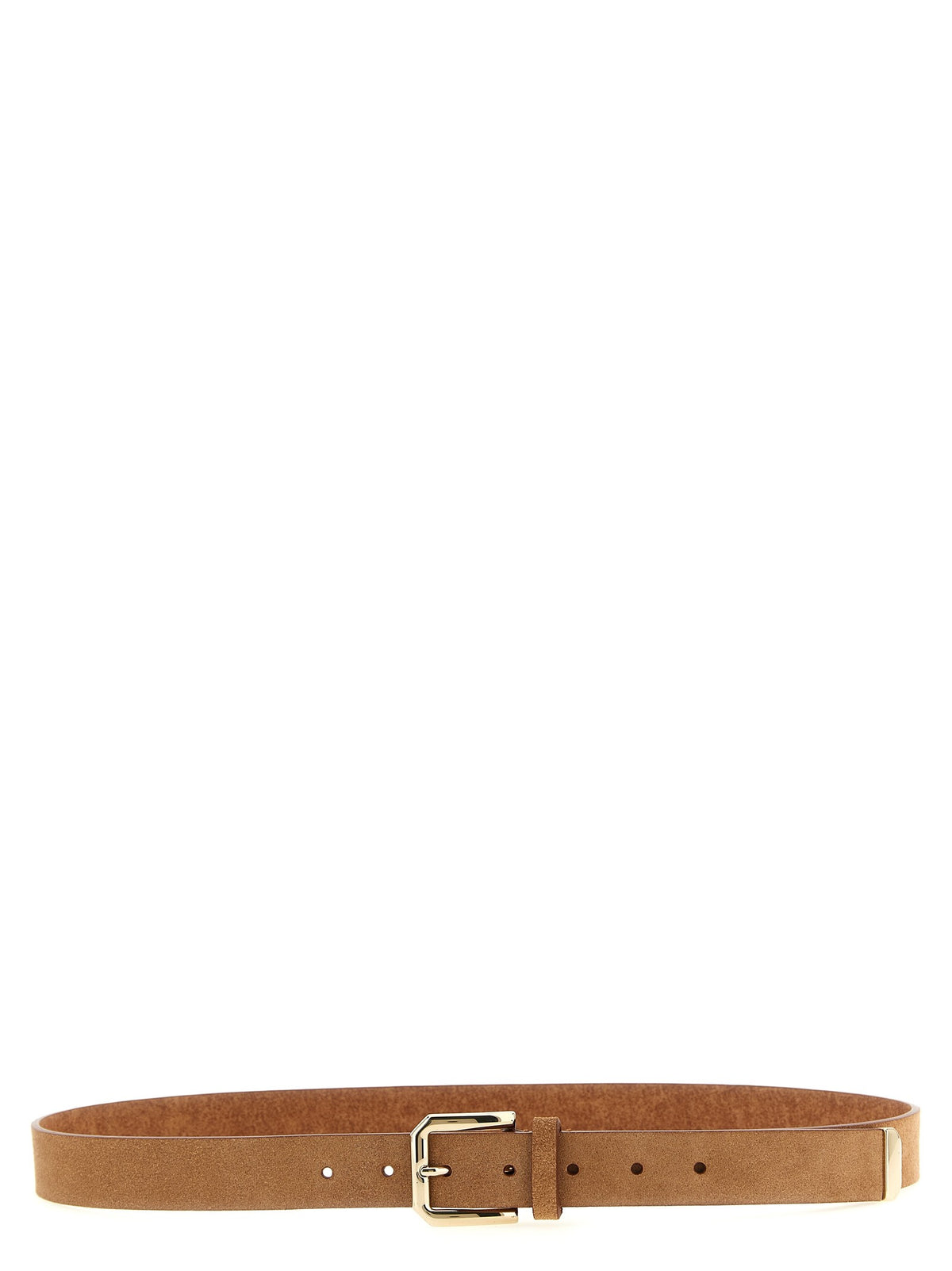 Brunello Cucinelli Inverted Leather Belt Brown