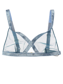 Tom Ford Iridescent Sable Tulle Top Blue