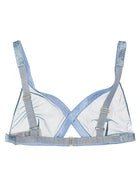 Tom Ford Iridescent Sable Tulle Top Blue, view 2