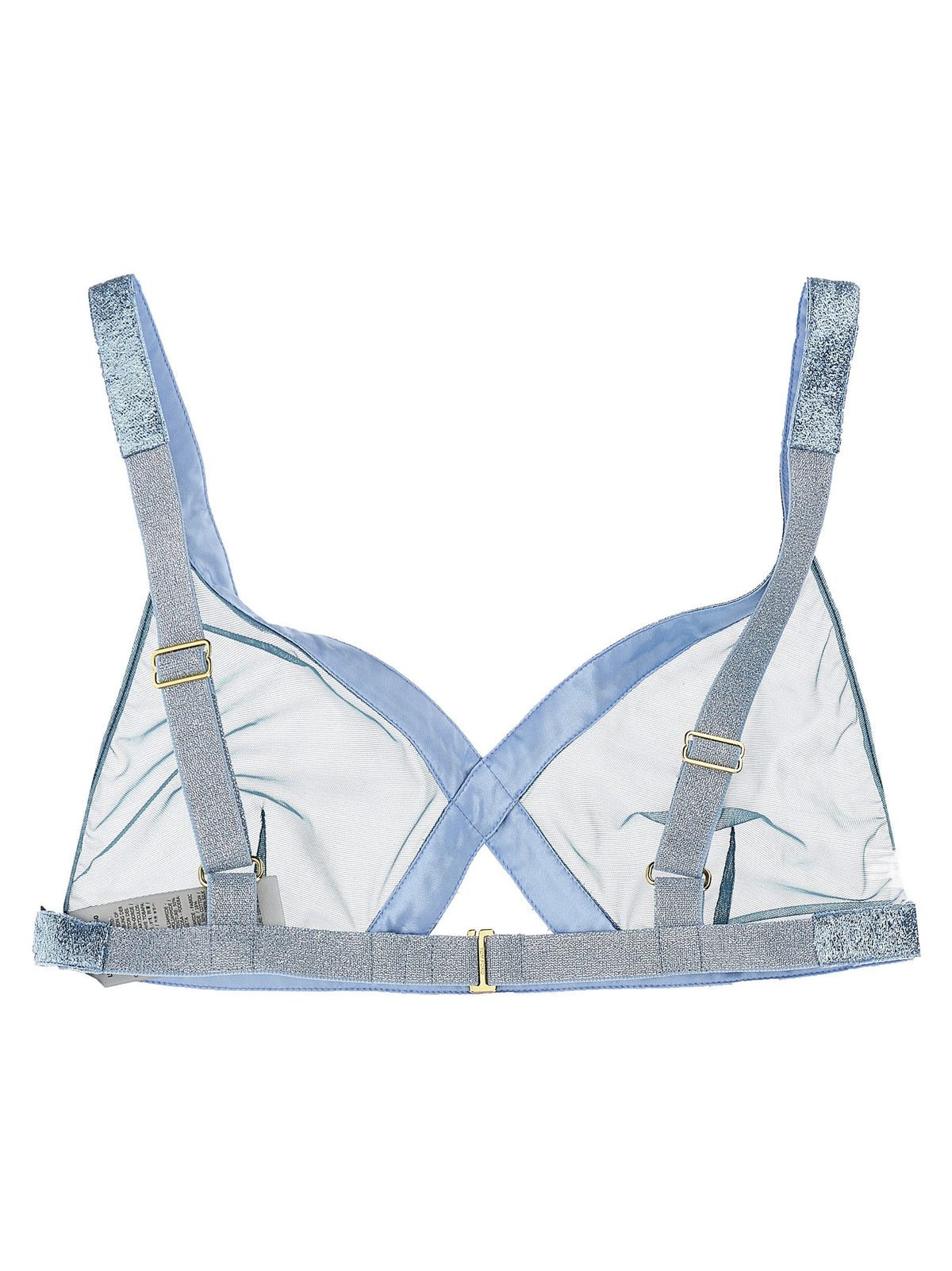 Tom Ford Iridescent Sable Tulle Top Blue