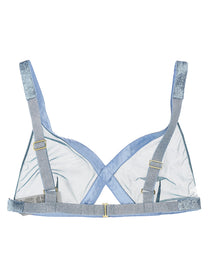 Tom Ford Iridescent Sable Tulle Top Blue