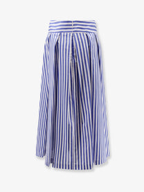 Lavi Women's Iris Striped Cotton Skirt Blue