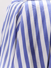 Lavi Women's Iris Striped Cotton Skirt Blue