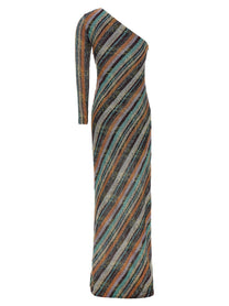 Missoni Irregular Zig Zag Dress Gold