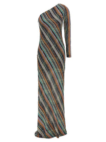 Missoni Irregular Zig Zag Dress Gold