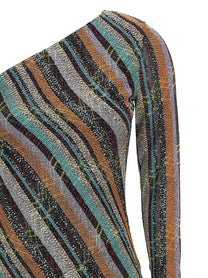 Missoni Irregular Zig Zag Dress Gold