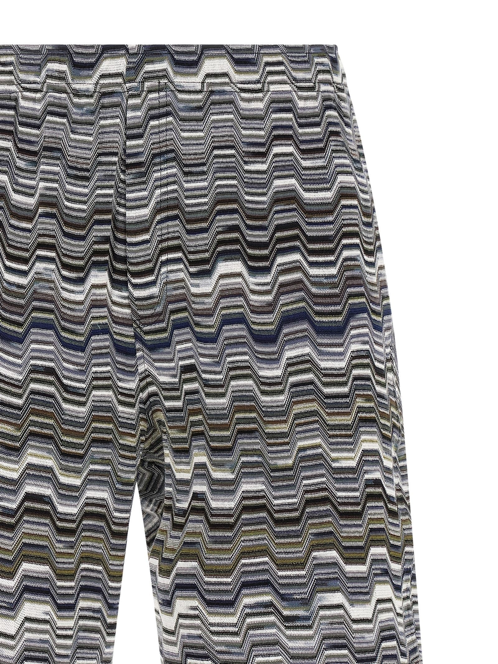 Missoni Irregular Zigzag Bermuda Shorts Green