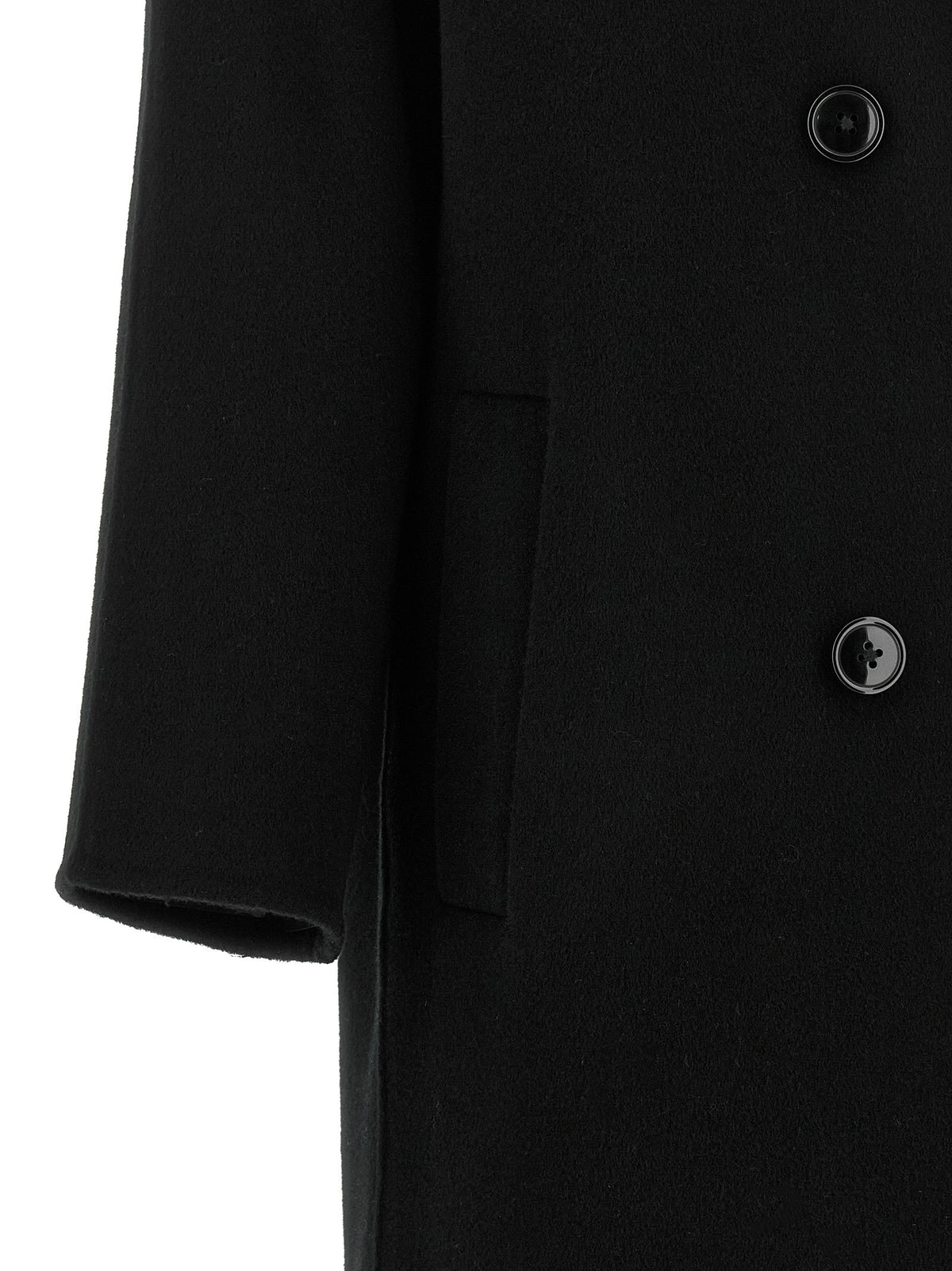 Loulou De Saison Irvin Double Breasted Coat Black, view 4