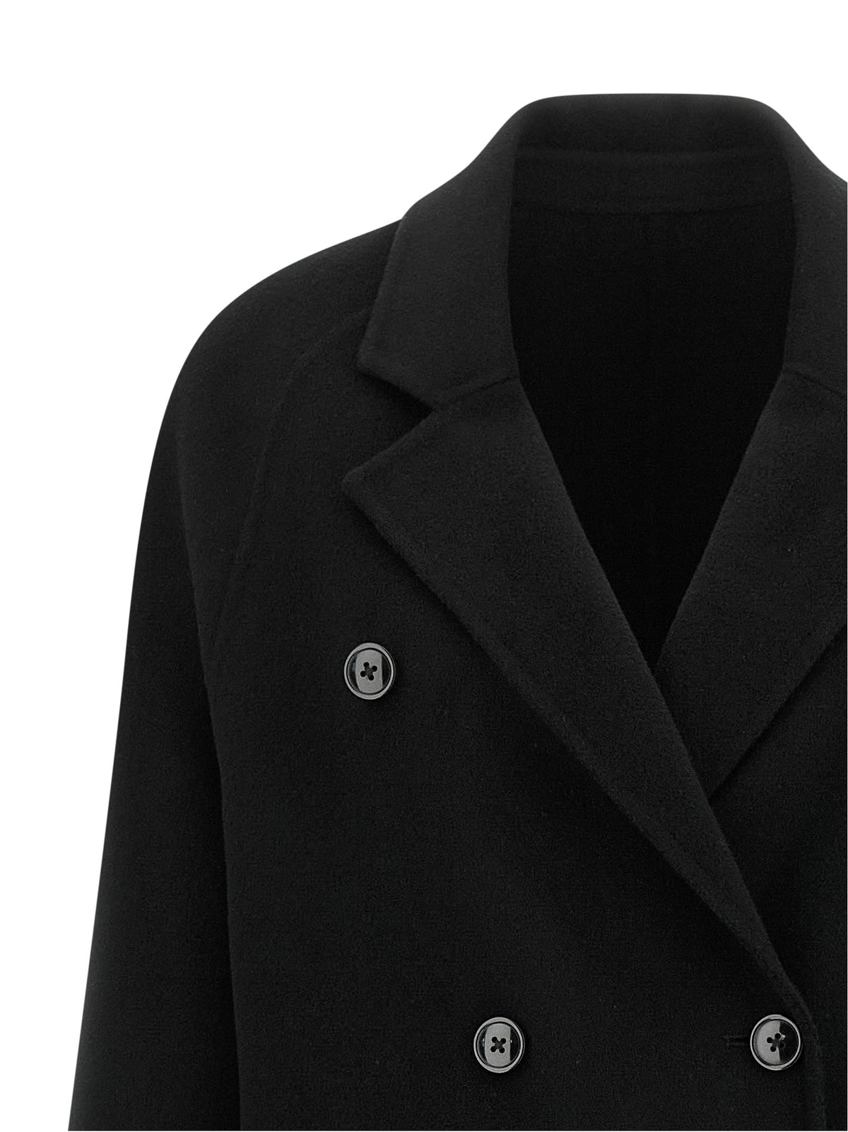 Loulou De Saison Irvin Double Breasted Coat Black, view 3