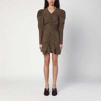 ISABEL MARANT Étoile - ISABEL MARANT Étoile Briali mini dress with green khaki zip - Dresses