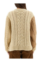 Isabel Marant Étoile Women's Patchwork Daryl Sweater Beige, view 3