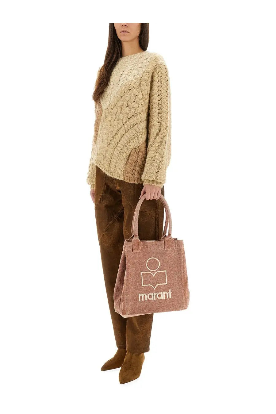 Isabel Marant Étoile Women's Patchwork Daryl Sweater Beige, view 2