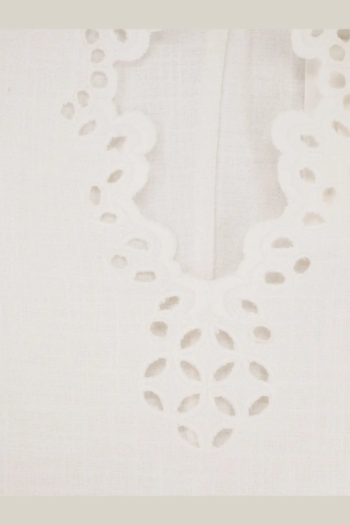 White eyelet lace collar on isabel marant étoile women’s shana white cotton shirt front view