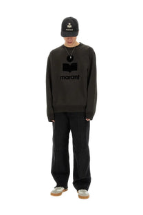 Isabel Marant men’s black felpa mikoy sweatshirt with bold black logo and brand name across the chest