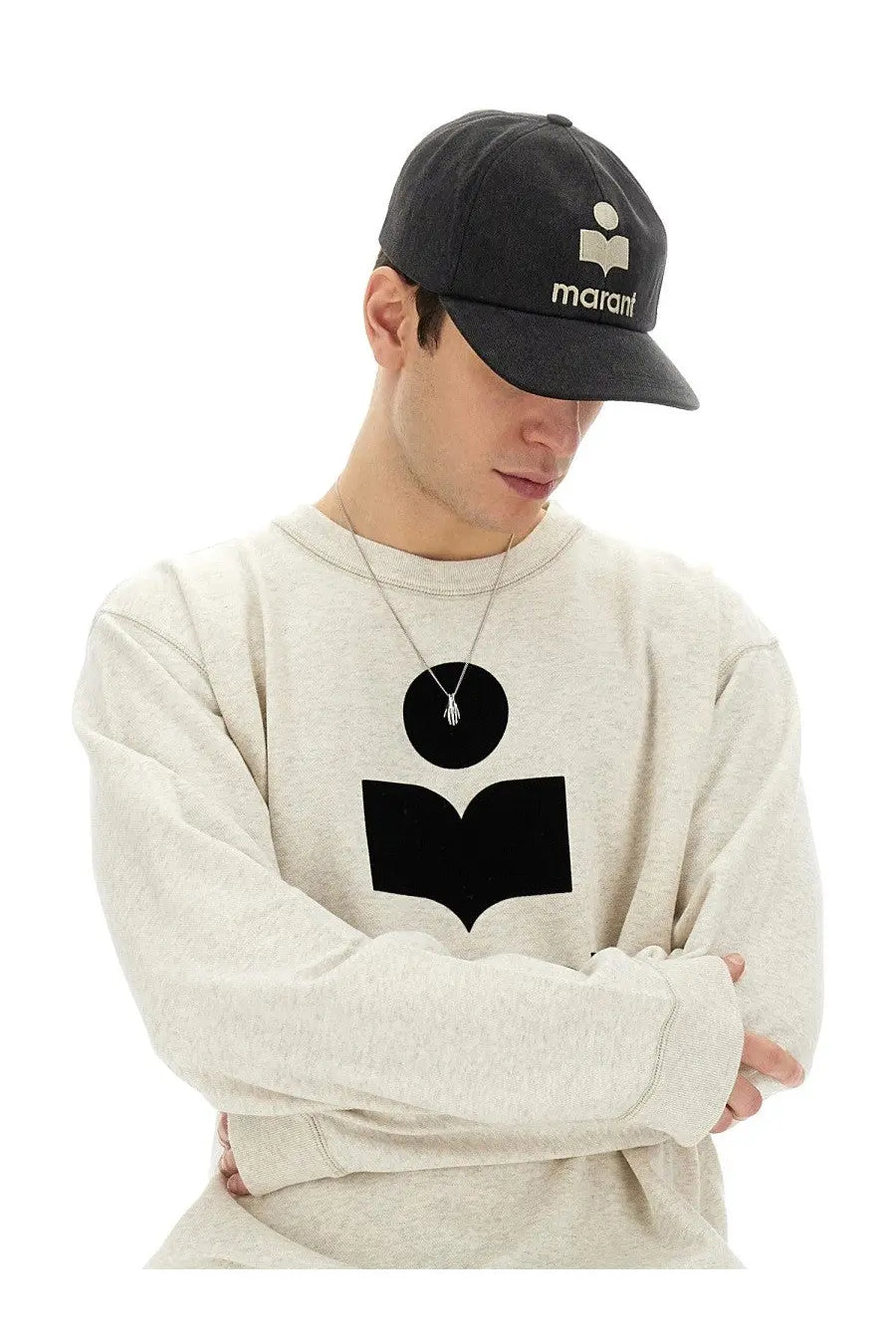 ISABEL MARANT Men's Mikoy Sweatshirt White, view 4