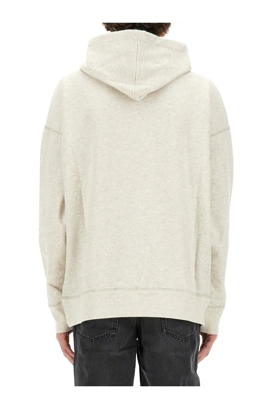 Isabel Marant men’s sweatshirt milanz grey cream oversized hoodie with soft textured fabric and subtle stitching details