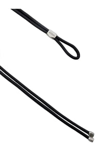 Isabel Marant women’s cintura silvia black elastic cord belt with silver metal ends and branded tag