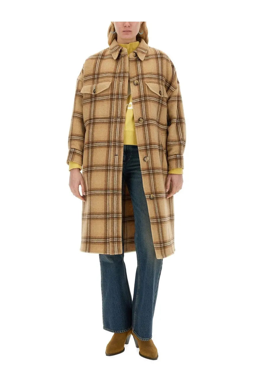 ISABEL MARANT Women's Coat Fontizia Beige, view 2