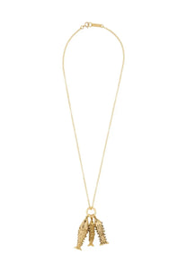 Isabel Marant women’s colllana river gold necklace with three gold-toned detailed fish charms on a delicate chain