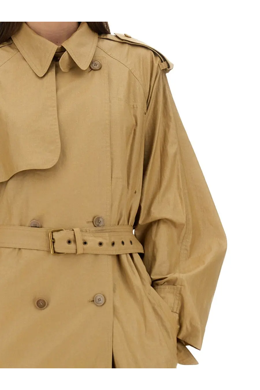 ISABEL MARANT Women's Freanne Trench Coat Beige, view 2